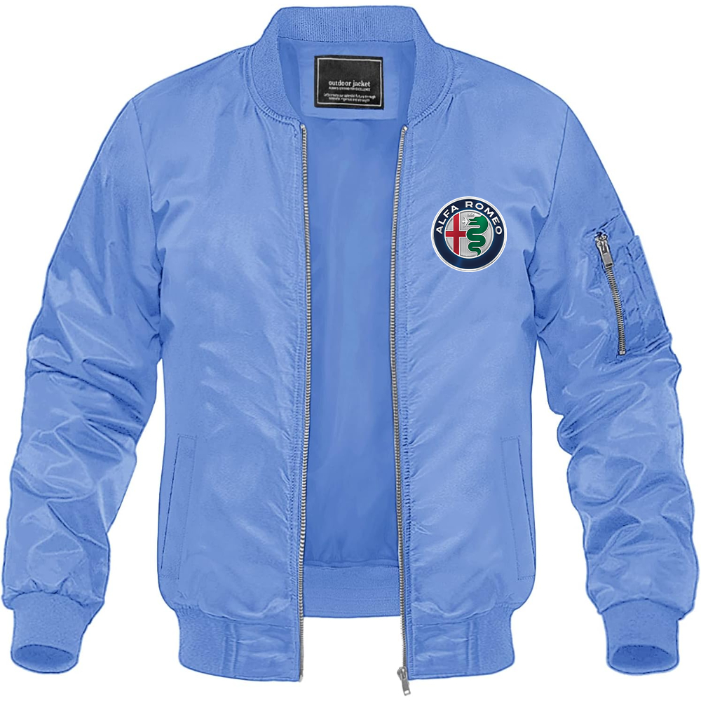 Men's Alfa Romeo Car Lightweight Bomber Jacket Windbreaker Softshell Varsity Jacket Coat