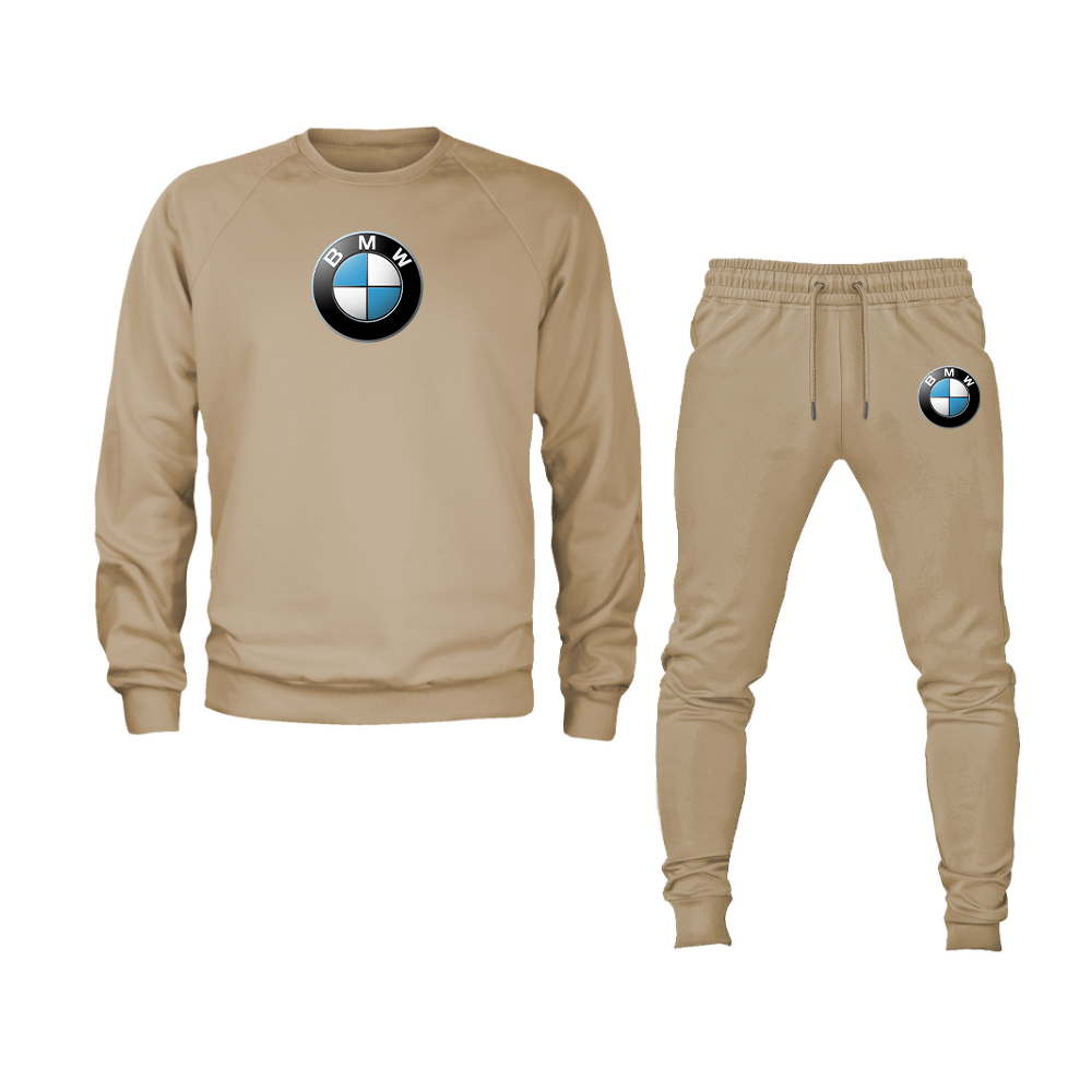 Men's BMW Motorsports Car Crewneck Sweatshirt Joggers Suit