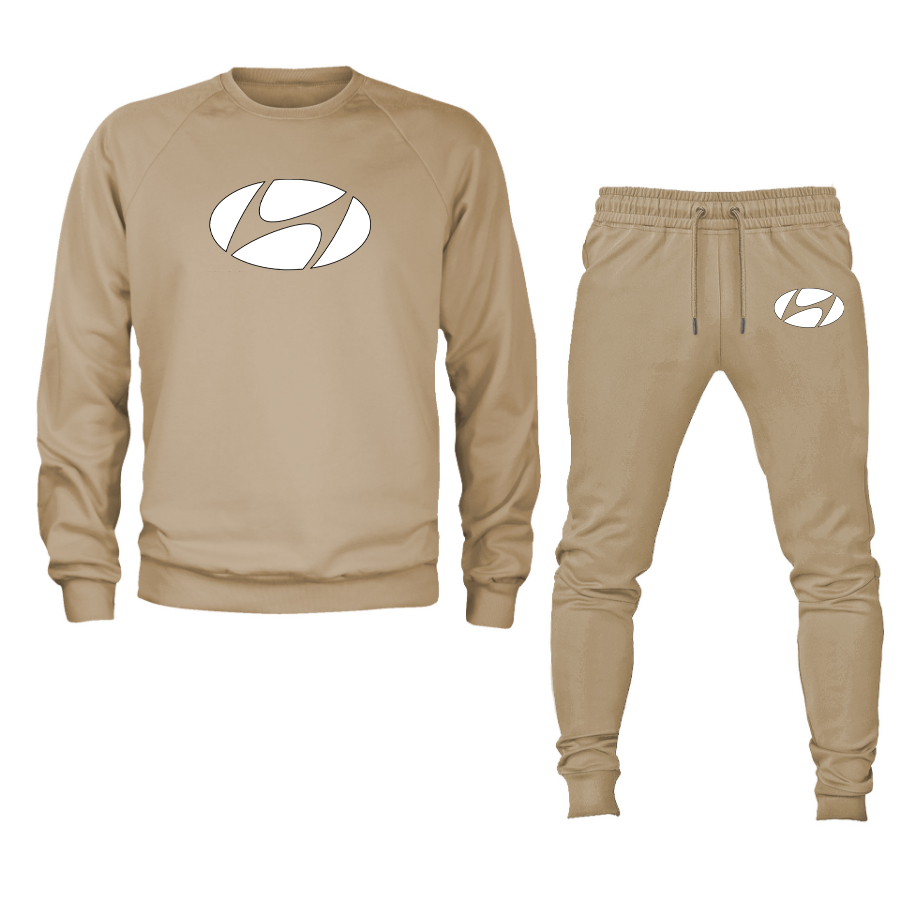 Men's Hyundai New Logo Car  Crewneck Sweatshirt Joggers Suit