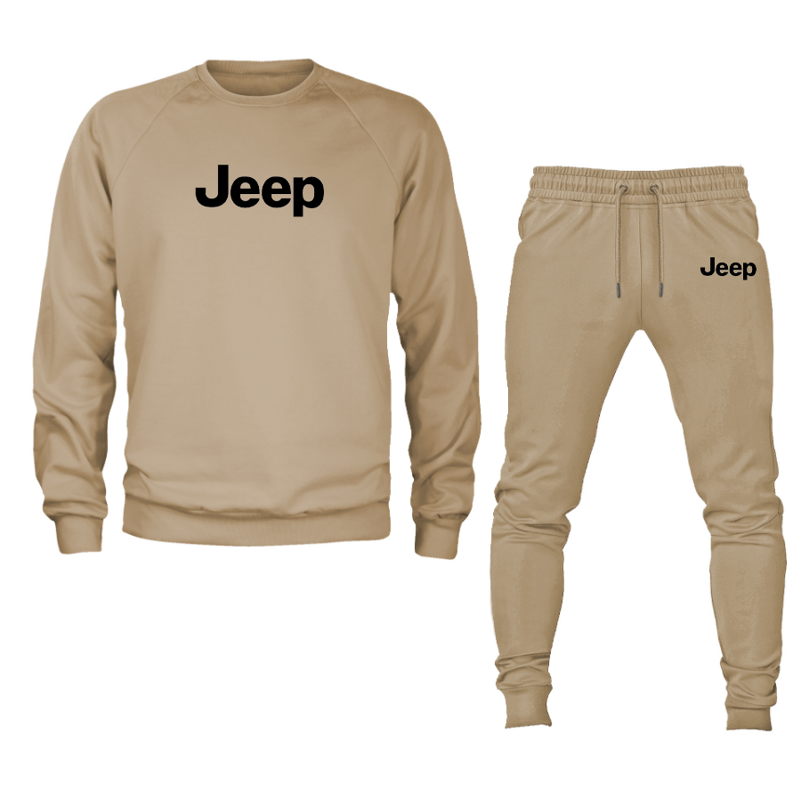 Men’s Jeep Car Crewneck Sweatshirt Joggers Suit