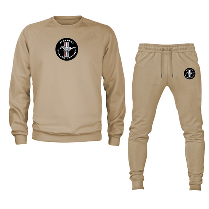 Men’s Ford Mustang Motorsport Car Crewneck Sweatshirt Joggers Suit