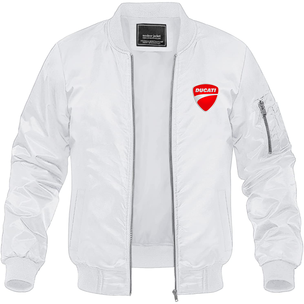 Men’s Ducati Motorcycle Lightweight Bomber Jacket Windbreaker Softshell Varsity Jacket Coat