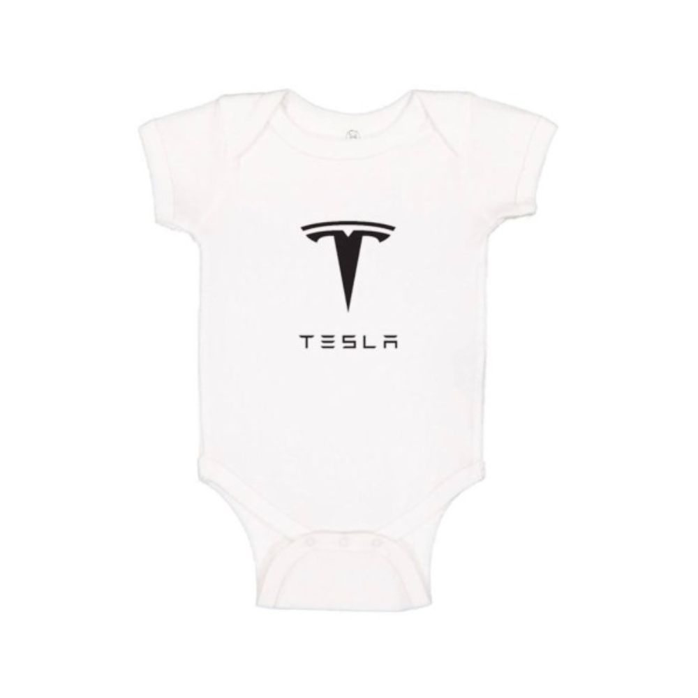 Tesla Motorsports Car Baby Romper Onesie