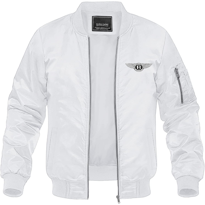 Men’s Bentley Motorsports Car Lightweight Bomber Jacket Windbreaker Softshell Varsity Jacket Coat