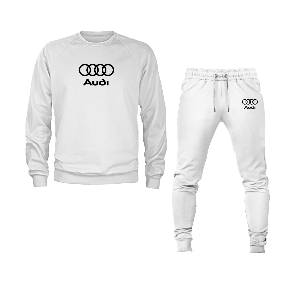 Men's Audi Motorsports Car Crewneck Sweatshirt Joggers Suit