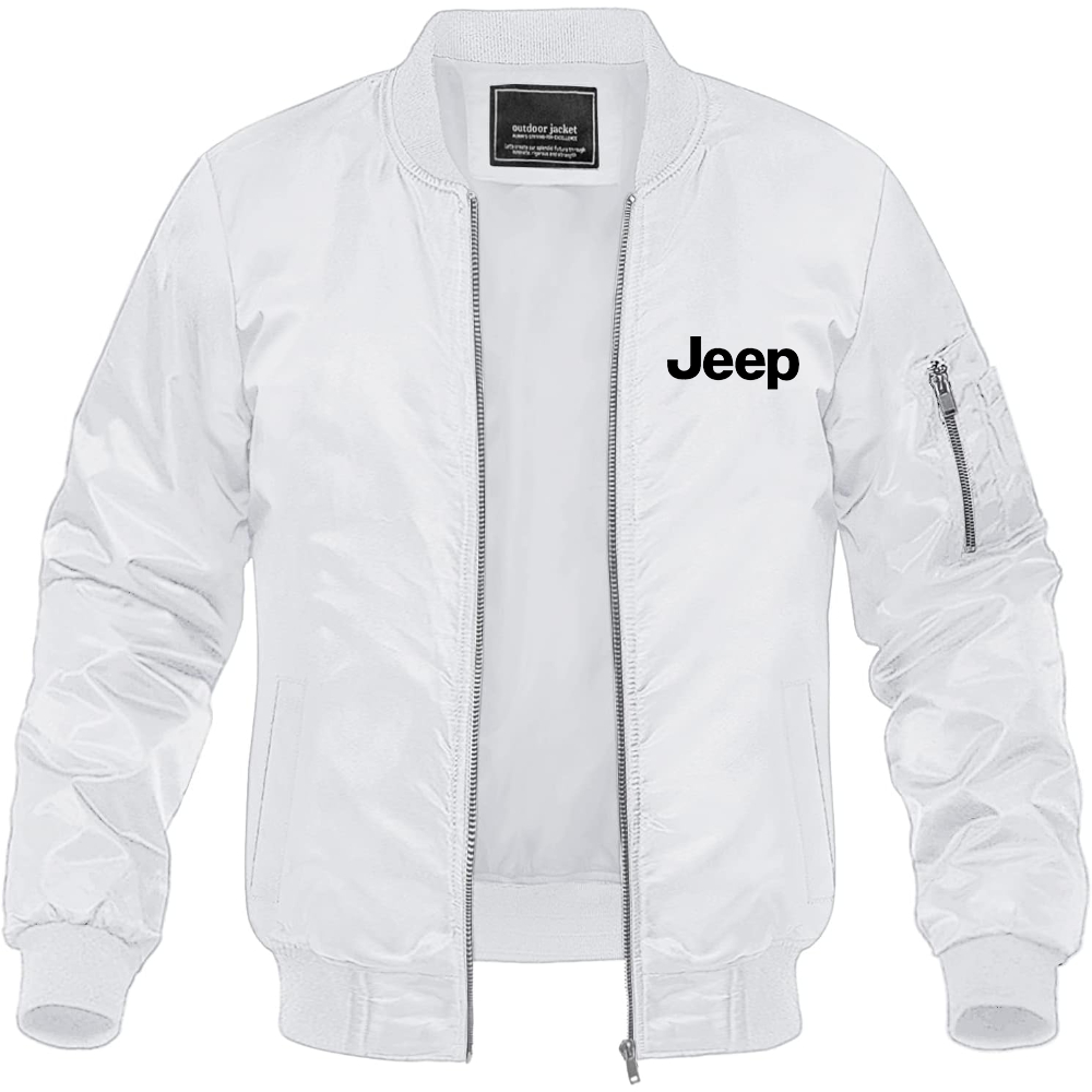 Men’s Jeep Car Lightweight Bomber Jacket Windbreaker Softshell Varsity Jacket Coat