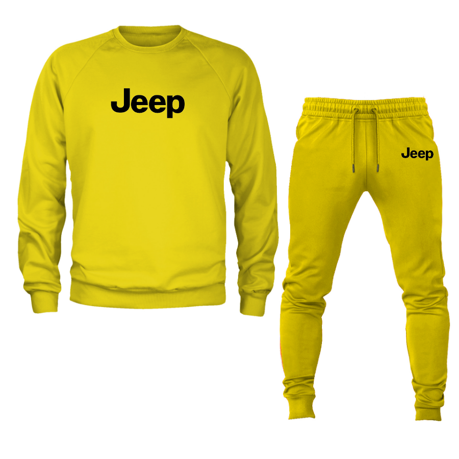 Men’s Jeep Car Crewneck Sweatshirt Joggers Suit