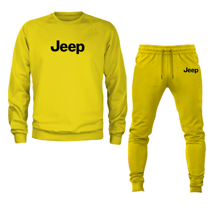 Men’s Jeep Car Crewneck Sweatshirt Joggers Suit