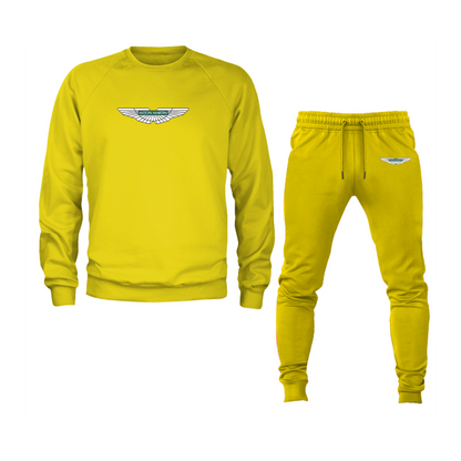 Men's Aston Martin Motorsports Car Crewneck Sweatshirt Joggers Suit