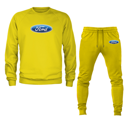 Men’s Ford Car Crewneck Sweatshirt Joggers Suit